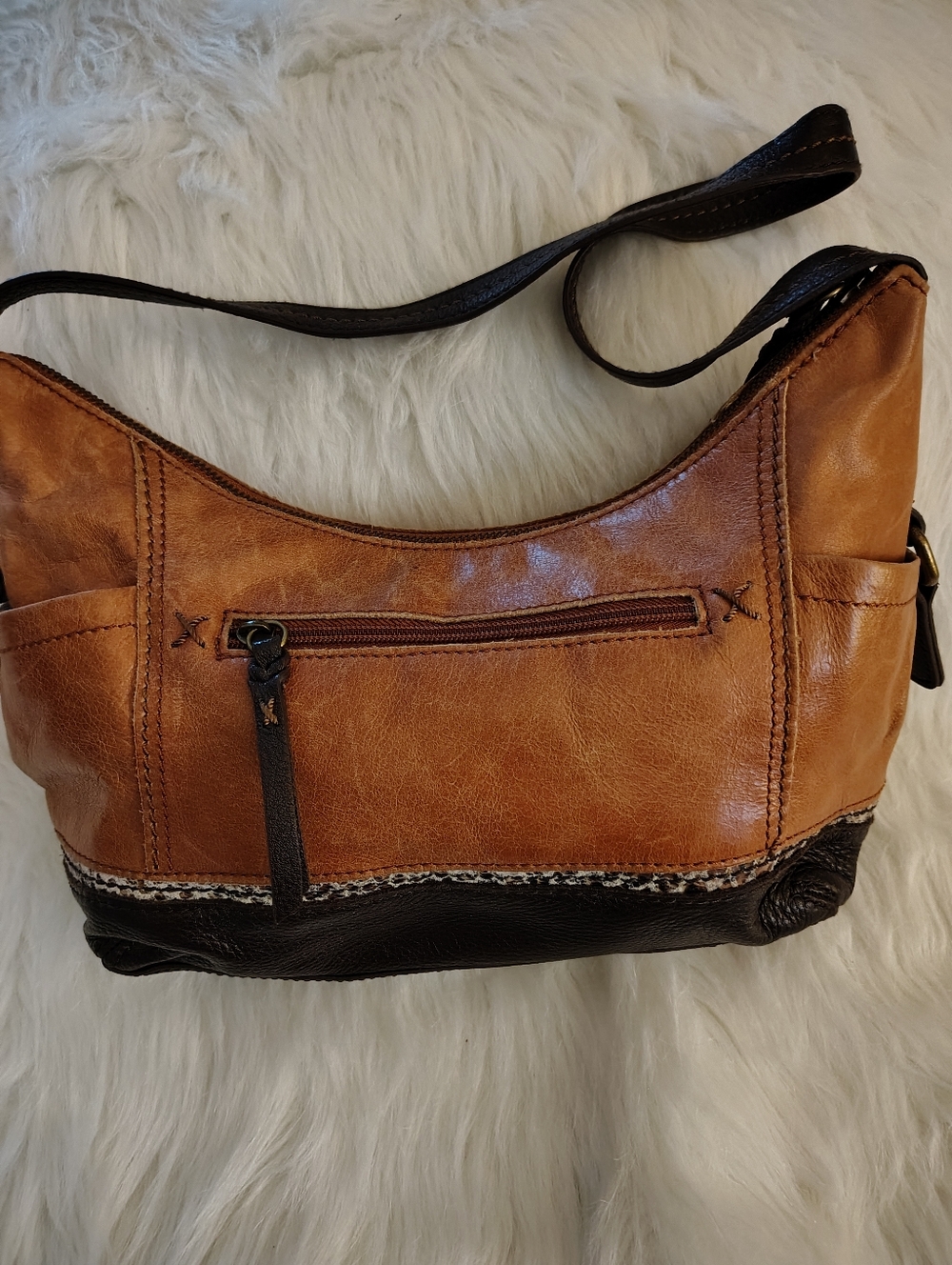 The Sak Kendra Hobo Tobacco Brown Leather Shoulder Bag